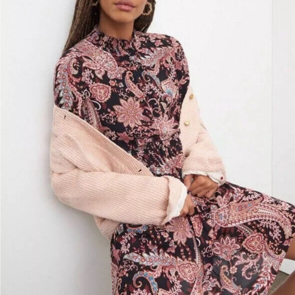 NWT Anthropologie Cady Paisely Tiered Dress XS